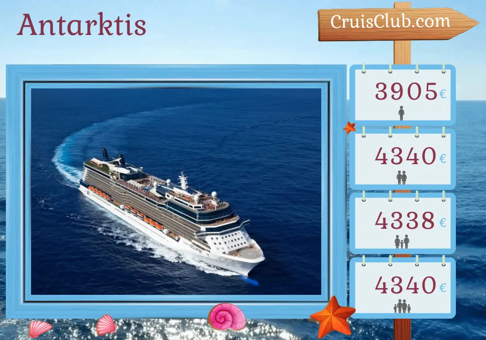 Antarktis-Kreuzfahrt ab Buenos Aires an Bord der Celebrity Eclipse mit Besuchen in Argentinien, Chile, den Falklandinseln und Uruguay für 15 Tage