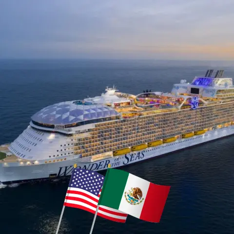 Crucero por el Caribe Occidental desde Port Canaveral / Orlando a bordo del barco Maravilla de los Mares con visitas a Estados Unidos, Bahamas, México y Honduras durante 8 días