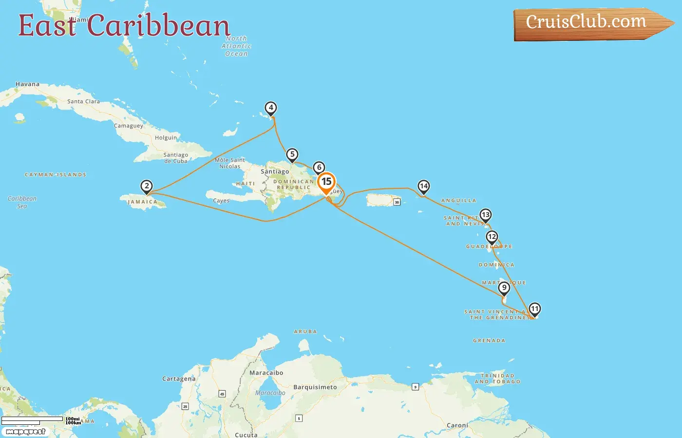 East Caribbean Cruise aboard Costa Pacifica