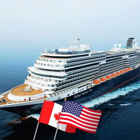 Cruzeiro na América Ocidental de Vancouver para San Diego a bordo do navio Koningsdam com visitas ao Canadá e EUA por 5 dias