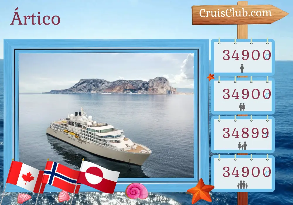 Crucero en el Ártico de Churchill a Kangerlussuaq a bordo del barco Silver Endeavour con visitas a Canadá, Noruega y Groenlandia por 15 días