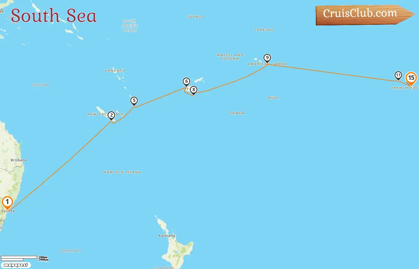 South Sea Cruise from Sydney to Papeete