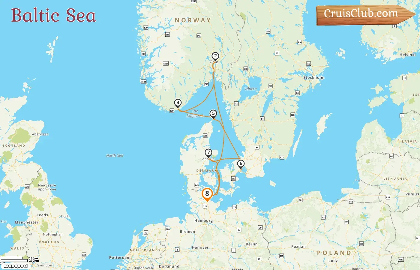 Baltic Sea Cruise aboard AIDAnova ship with visits to Germany, Norway, and Denmark for 8 days