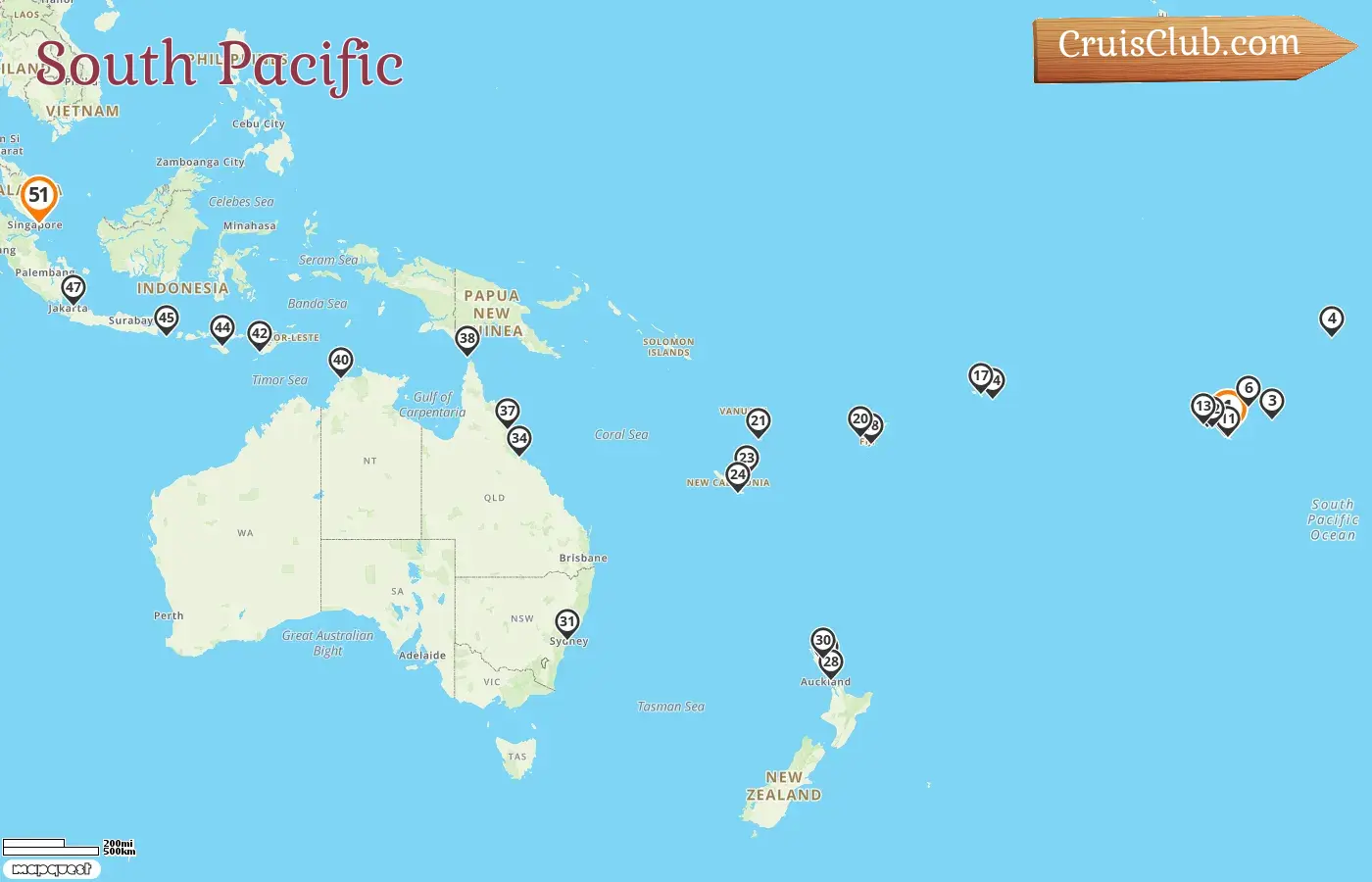 Nautica South Pacific Cruise from Papeete to Singapore