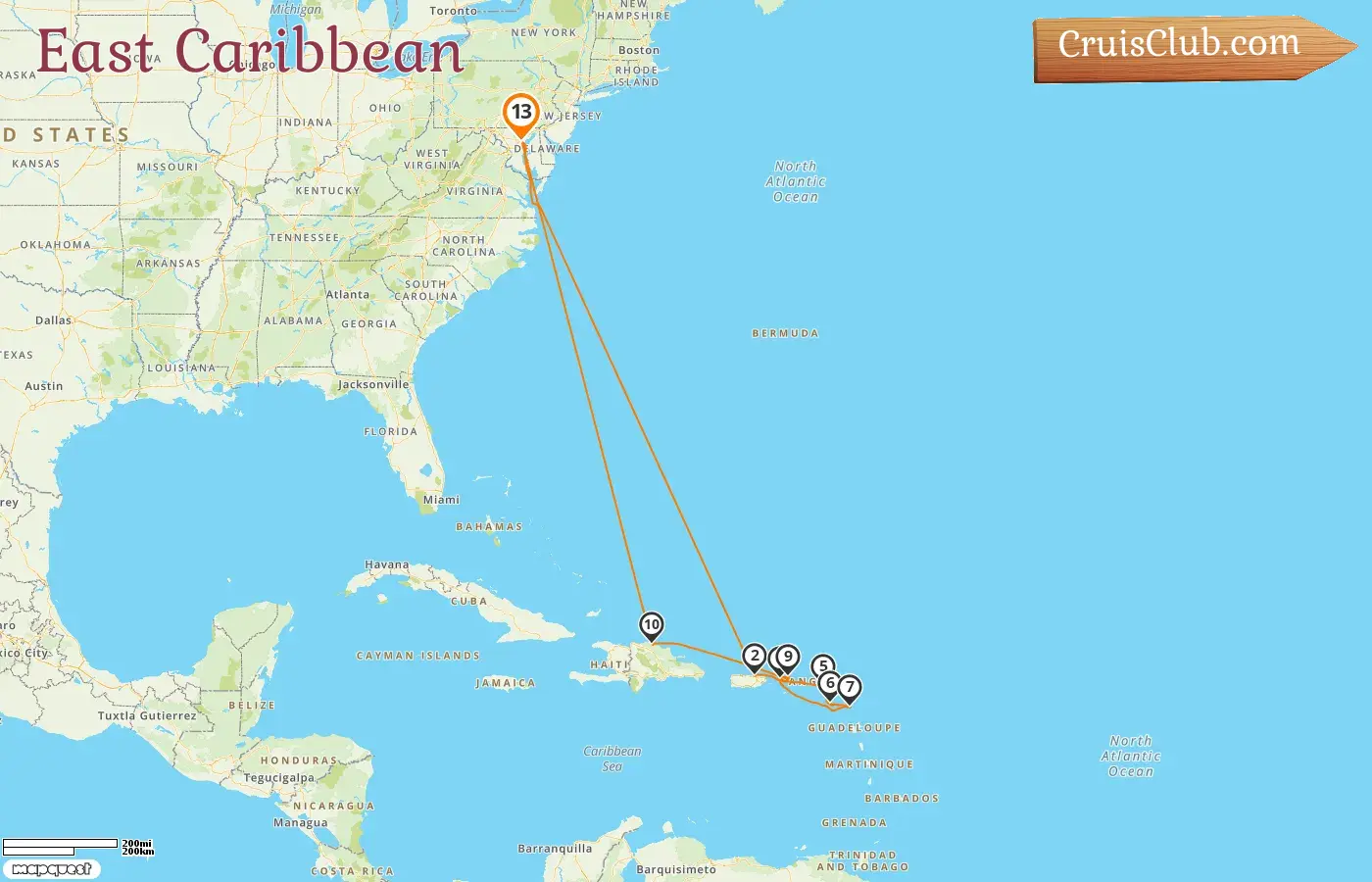 East Caribbean Cruise from Baltimore aboard Norwegian Sun