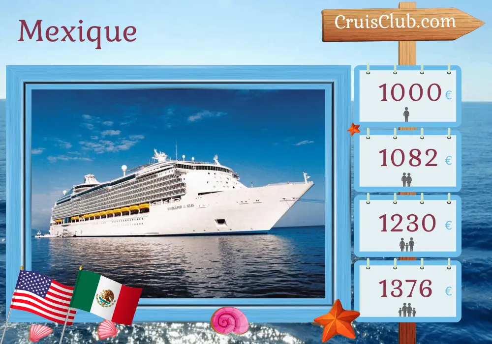 Croisière au Mexique au départ de Los Angeles à bord du navire Navigator of the Seas avec des escales aux États-Unis et au Mexique pendant 8 jours
