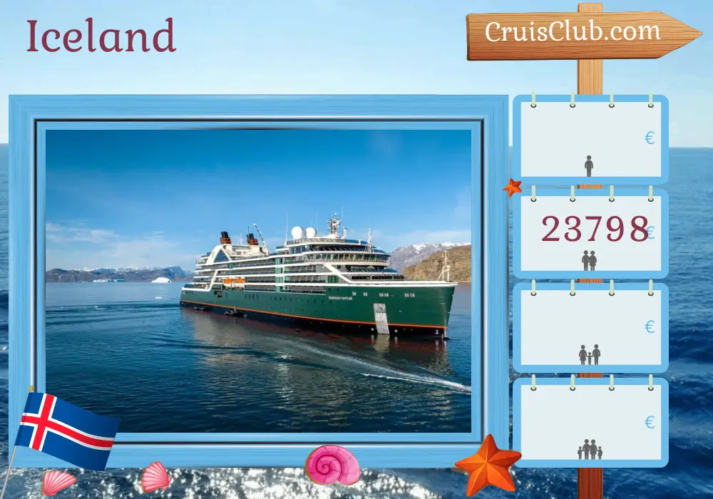 Cruise in the Iceland from Reykjavik aboard Seabourn Venture ship with visits to Iceland for 12 days