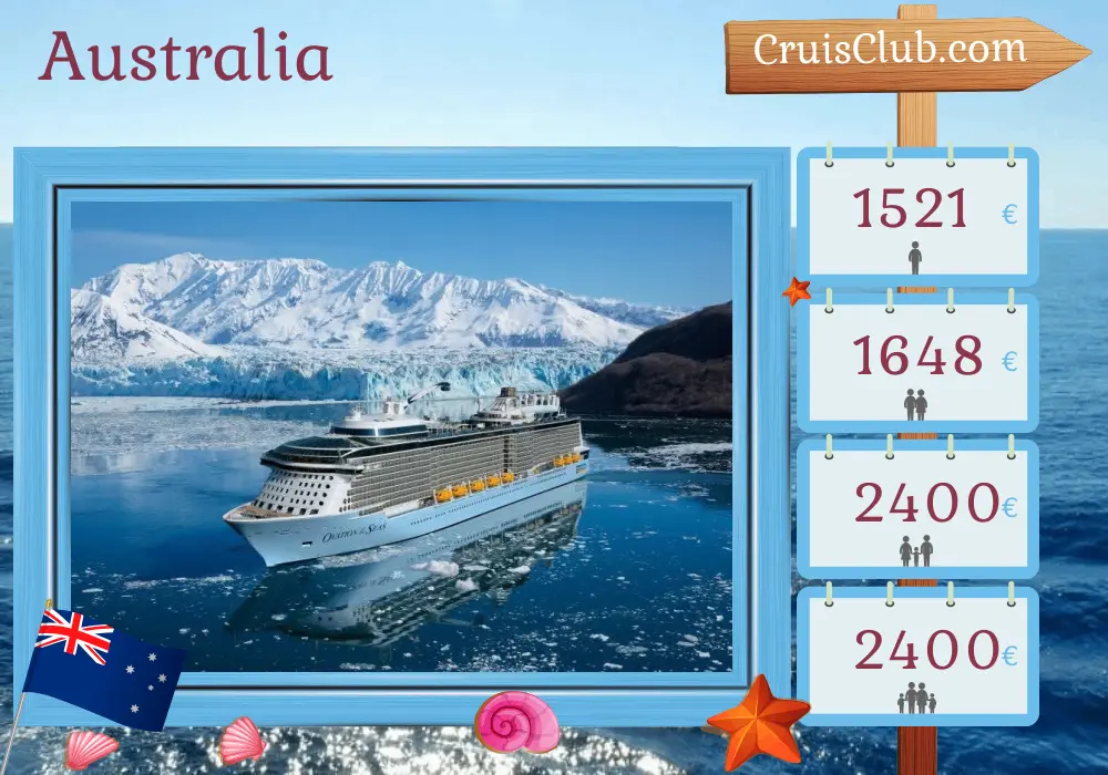 Crucero en Australia desde Sídney a bordo del barco Ovation of the Seas con visitas a Australia durante 9 días