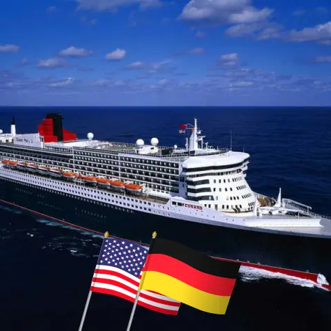 Kreuzfahrt im transatlantischen Raum von New York nach Hamburg an Bord des Schiffs Queen Mary 2 mit Besuchen in den USA und Deutschland für 10 Tage