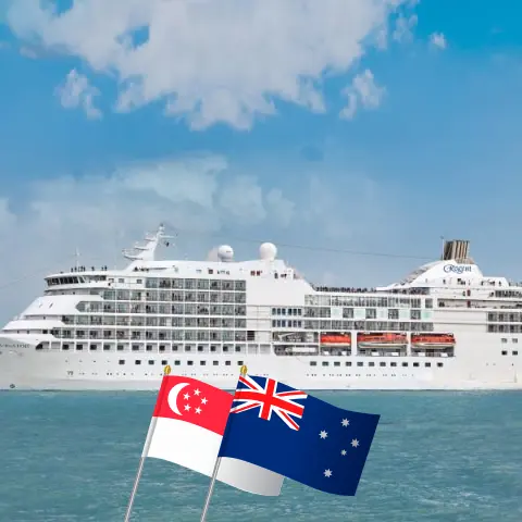 Cruzeiro na Ásia de Singapura a Sydney a bordo do navio Seven Seas Navigator com visitas a Singapura, Indonésia e Austrália por 20 dias