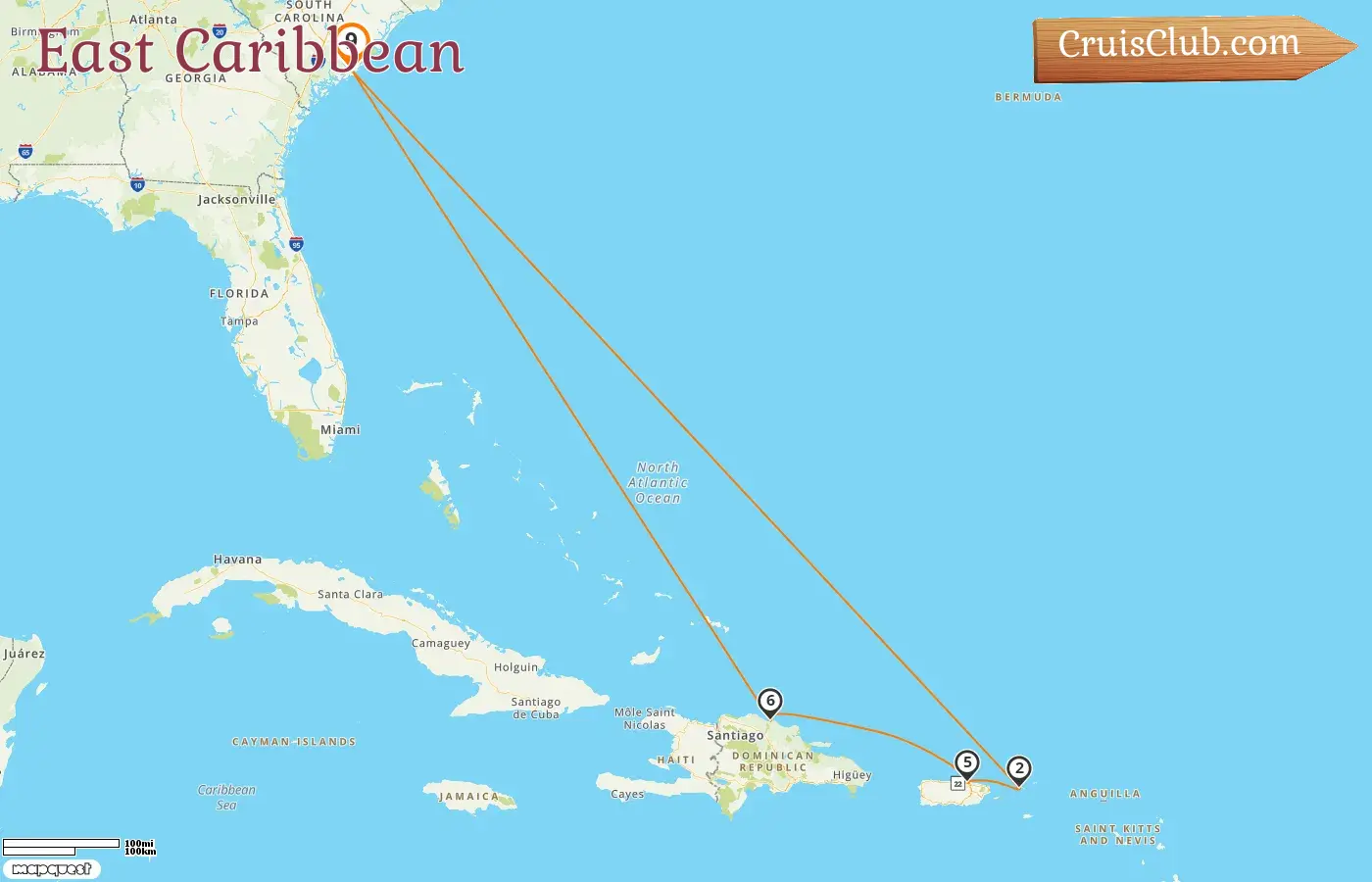 Cruise in the East Caribbean from Charleston aboard Carnival Sunshine ship