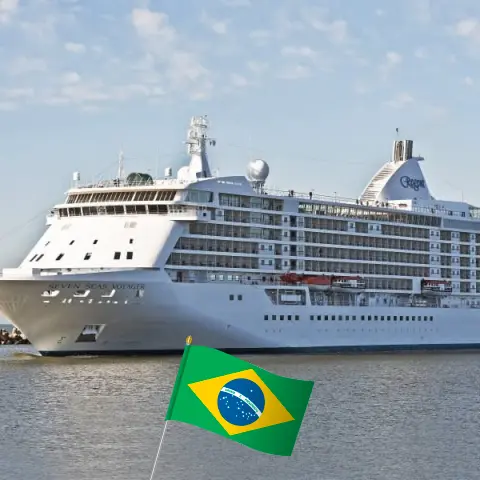 Crucero en América del Sur desde Buenos Aires hasta Río de Janeiro a bordo del barco Seven Seas Voyager con visitas a Argentina, Uruguay y Brasil durante 11 días