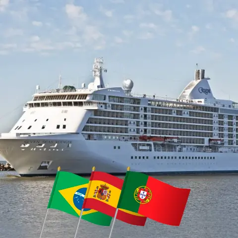 Crucero en el Transatlántico desde Río de Janeiro a Lisboa a bordo del barco Seven Seas Voyager con visitas a Brasil, España y Portugal durante 19 días