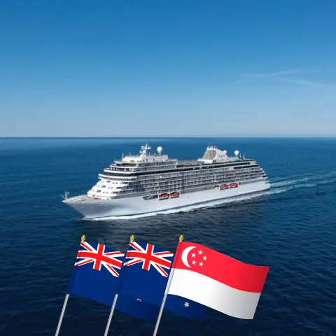 Cruzeiro na Austrália de Auckland a Singapura a bordo do navio Seven Seas Explorer com visitas à Nova Zelândia, Austrália, Papua Nova Guiné, Indonésia e Singapura por 34 dias