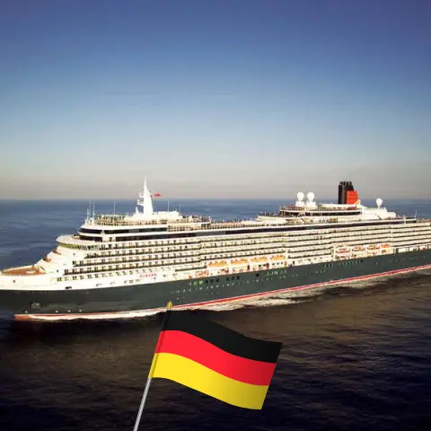 Cruise in the North Sea from Hamburg to Southampton aboard Queen Victoria ship with visits to Germany for 3 days