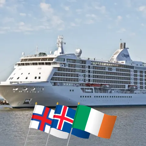 Crucero por las islas Británicas desde Southampton a bordo del barco Seven Seas Voyager con visitas a las Islas Feroe, Islandia e Irlanda durante 21 días