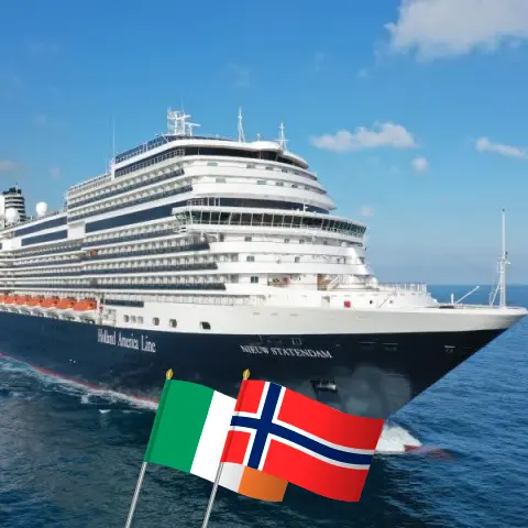 Круиз по Британским островам из Довера на судне Nieuw Statendam с посещениями Ирландии и Норвегии на 29 дней