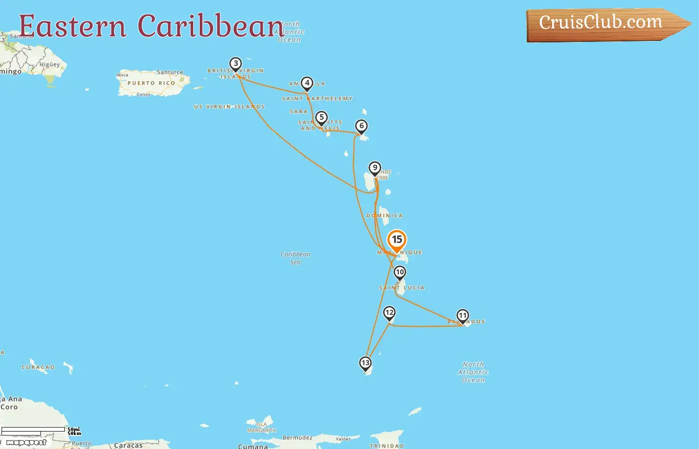Kreuzfahrt in der östlichen Karibik ab Fort-de-France an Bord des MSC Virtuosa Schiffes mit Stopps in Guadeloupe, Barbados, Saint Vincent und den Grenadinen sowie Grenada für 15 Tage