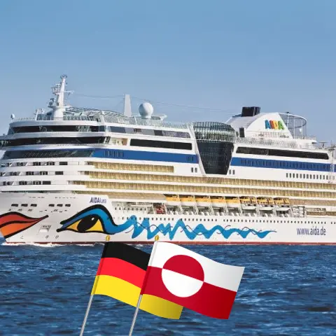 Kreuzfahrt in das Nordland ab Hamburg an Bord des AIDAluna-Schiffs mit Besuchen in Deutschland und Grönland für 22 Tage