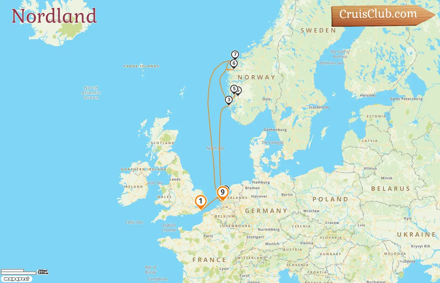 Croisière dans le Nord à bord du navire Nieuw Statendam de Douvres à Rotterdam avec des visites aux Pays-Bas et en Norvège pendant 9 jours