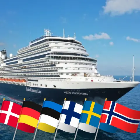 Круиз по Прибалтике с Довера на корабле Nieuw Statendam с посещениями Дании, Германии, Эстонии, Финляндии, Швеции и Норвегии на 15 дней