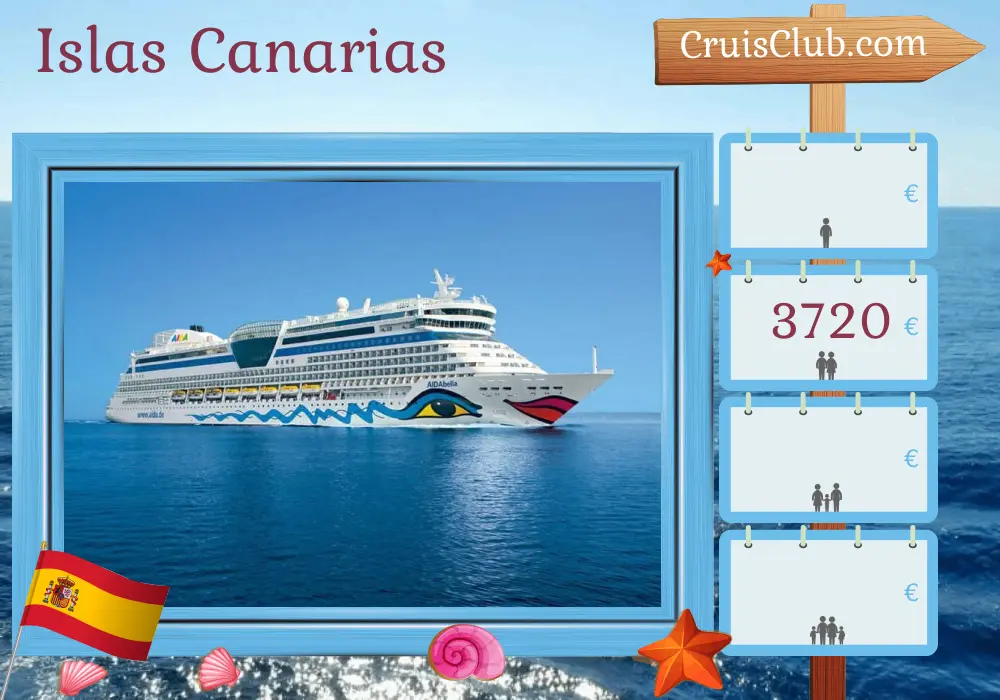 Crucero en las Islas Canarias desde Las Palmas a bordo del barco AIDAbella con visitas a España y Marruecos durante 15 días