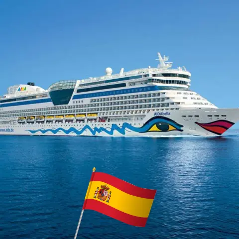 Cruzeiro nas Ilhas Canárias a partir de Las Palmas a bordo do navio AIDAbella com visitas à Espanha e Marrocos por 15 dias