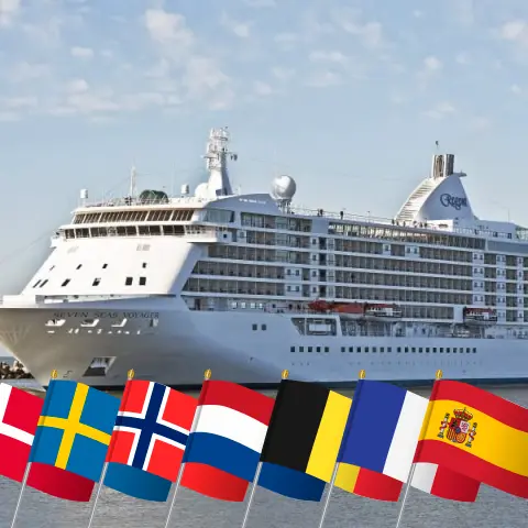 Круиз по Западной Европе от Копенгагена до Барселоны на борту судна Seven Seas Voyager с посещением Дании, Швеции, Норвегии, Нидерландов, Бельгии, Франции и Испании на 18 дней