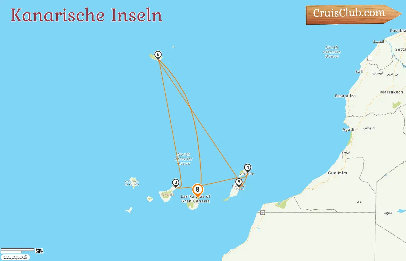 Kreuzfahrt auf den Kanarischen Inseln ab Las Palmas an Bord des MSC Musica-Schiffs mit Besuchen in Spanien für 8 Tage