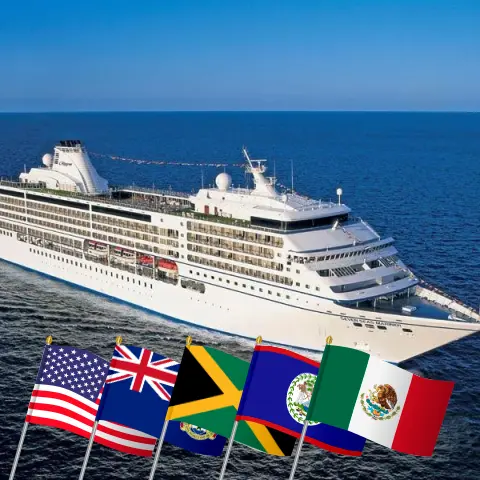 Круиз по Западной Карибской с Тампы на борту судна Seven Seas Mariner с посещением США, Каймановыми островами, Ямайкой, Гондурасом, Белизом и Мексикой на 11 дней