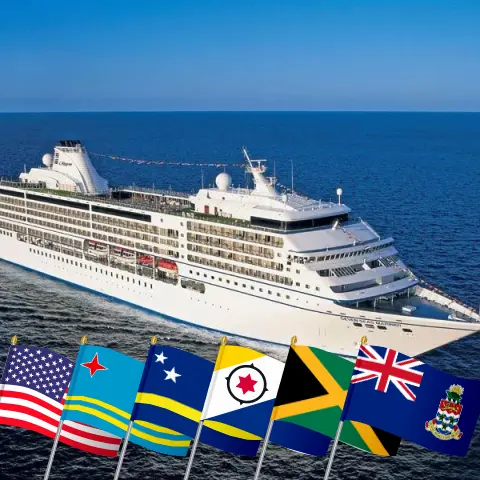 Kreuzfahrt in der Karibik von Miami nach Tampa an Bord des Schiffes Seven Seas Mariner mit Stopps in den USA, Aruba, Curaçao, Jamaika und den Cayman Islands für 11 Tage