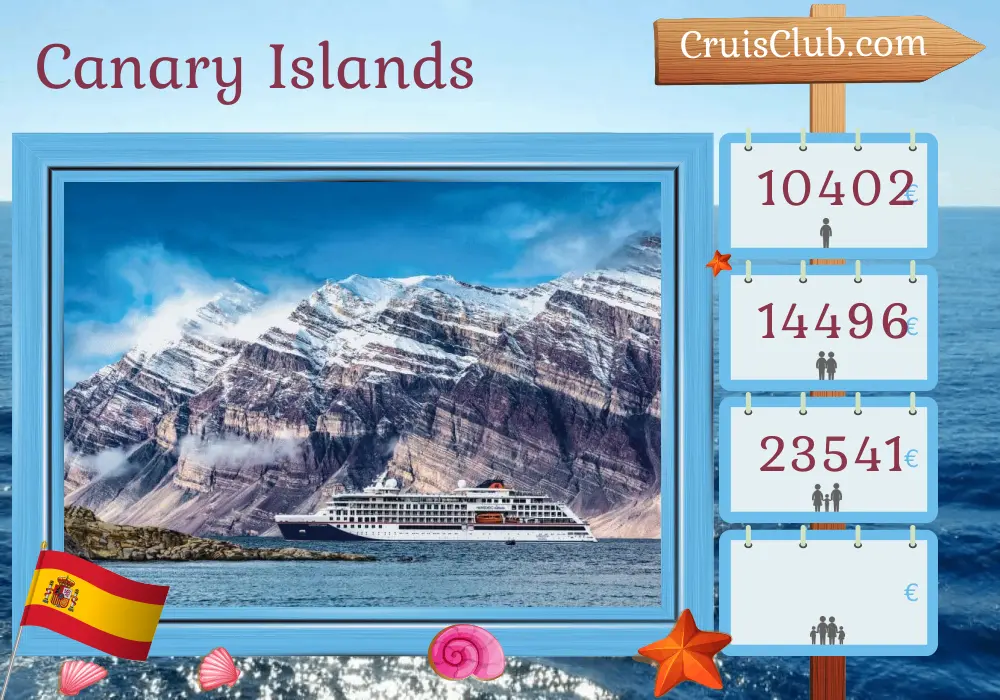 Canary Islands Cruise from Seville to Palm tree on board HANSEATIC nature ship with visits to Spain, Gibraltar, and Morocco for 14 days