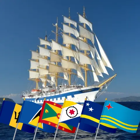 Круиз по Панамскому каналу от Бриджтауна до Бальбоа на борту судна Royal Clipper с посещением Барбадоса, Сент-Люсии, Сент-Винсента и Гренадин, Гренады, Кюрасао, Арубы, Колумбии и Панамы на 15 дней