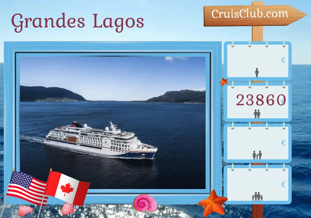 Crucero en los Grandes Lagos desde Milwaukee hasta Halifax a bordo del barco HANSEATIC inspiration con visitas a Estados Unidos y Canadá durante 18 días