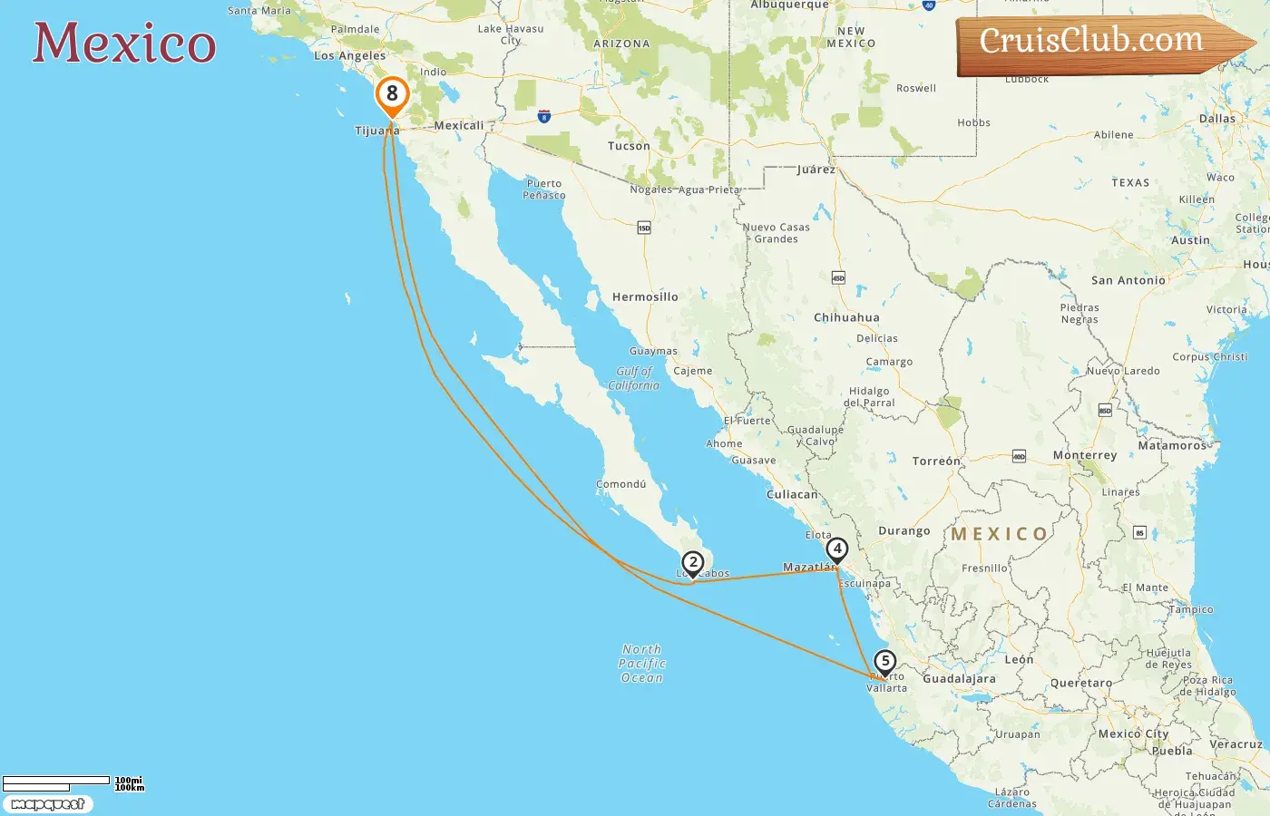Cruise in the Mexico from San Diego aboard Zaandam ship with visits to USA and Mexico for 8 days