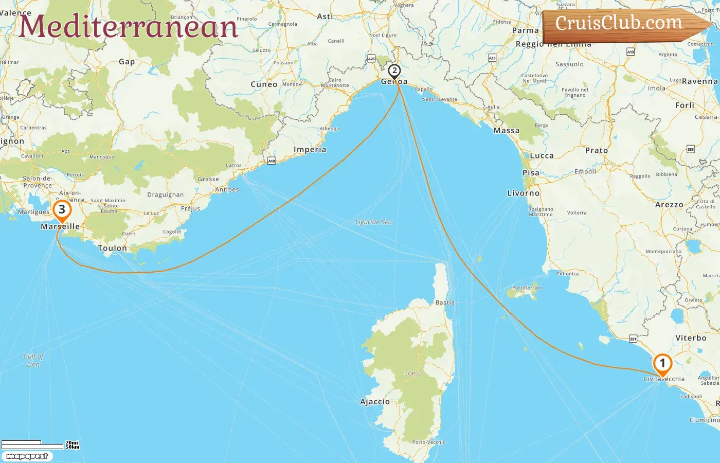 Cruise in the Mediterranean from Civitavecchia to Marseille aboard MSC Poesia ship with visits to Italy and France for 3 days