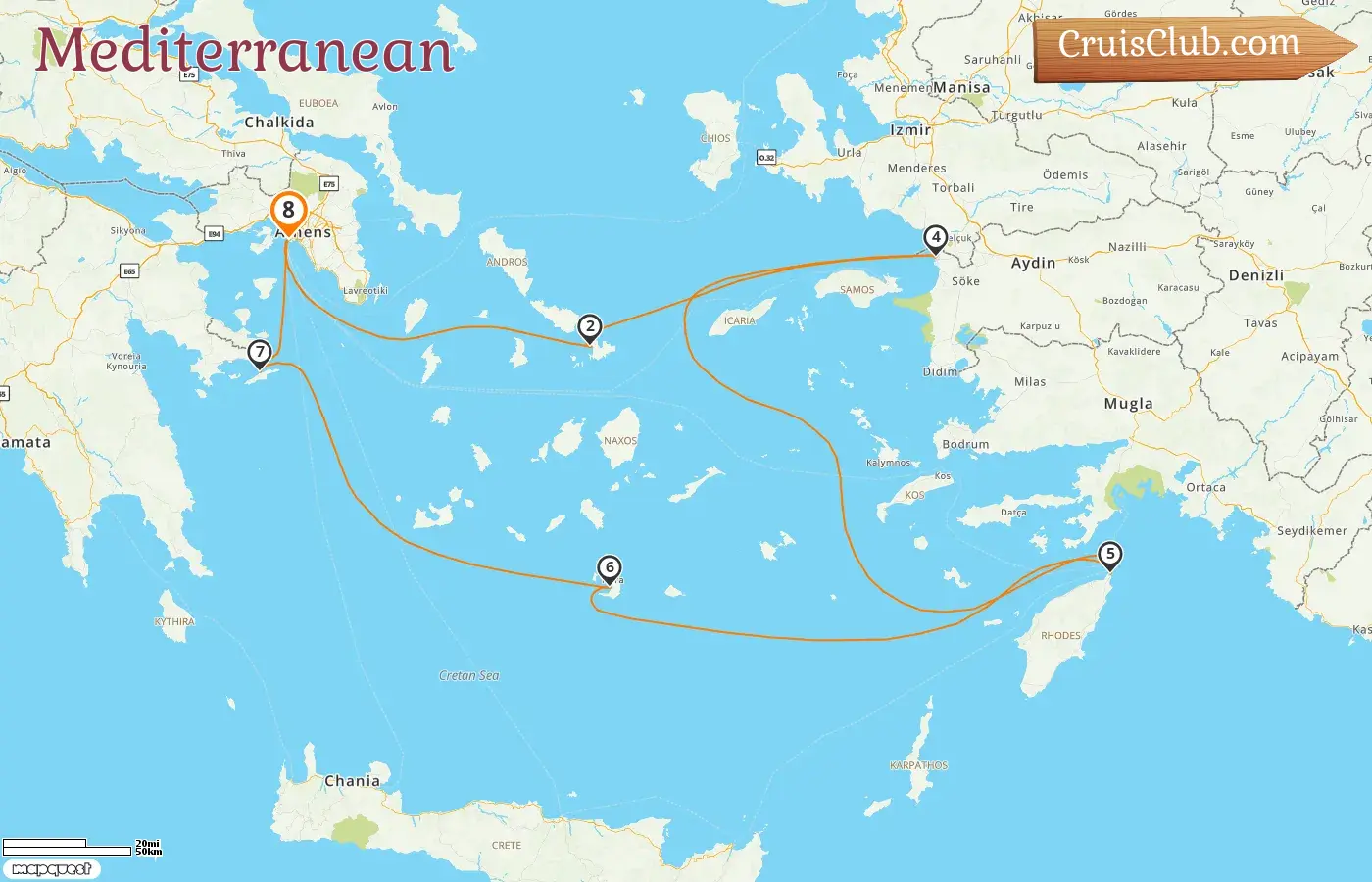 Cruise in the Mediterranean from Piraeus aboard Celebrity Infinity ship with visits to Greece and Turkey for 8 days