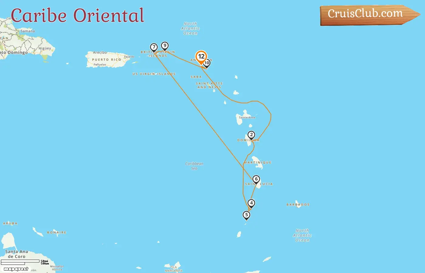 Crucero por el Caribe Oriental desde Philipsburg a bordo del barco Sea Cloud II con visitas a Dominica, San Vicente y las Granadinas, Santa Lucía, Islas Vírgenes Británicas y San Bartolomé durante 12 días