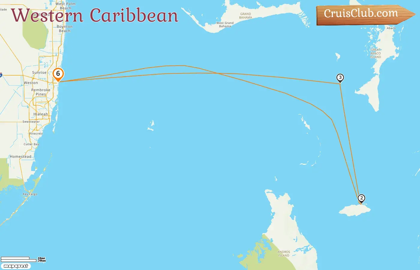 Cruise in the Western Caribbean from Fort Lauderdale aboard Disney Dream ship with visits to USA and Bahamas for 6 days