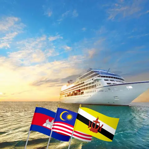 Kreuzfahrt in Asien von Laem Chabang nach Benoa an Bord des Schiffs Oceania Sirena mit Besuchen in Thailand, Kambodscha, Vietnam, Malaysia, Brunei Darussalam und Indonesien für 15 Tage