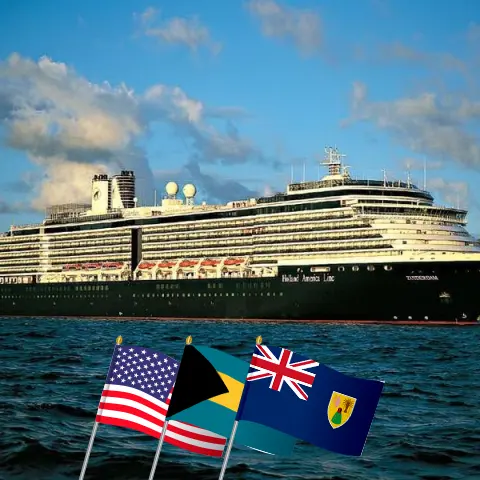 Kreuzfahrt in der Karibik von Miami an Bord des Schiffes Zuiderdam mit Besuchen in den USA, den Bahamas, der Dominikanischen Republik und Puerto Rico für 15 Tage