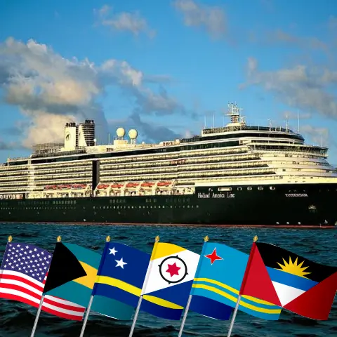 Круиз из Майами по Карибскому морю на борту судна Zuiderdam с посещением США, Багамы, Доминиканская Республика, Кюрасао и Аруба на 22 дня