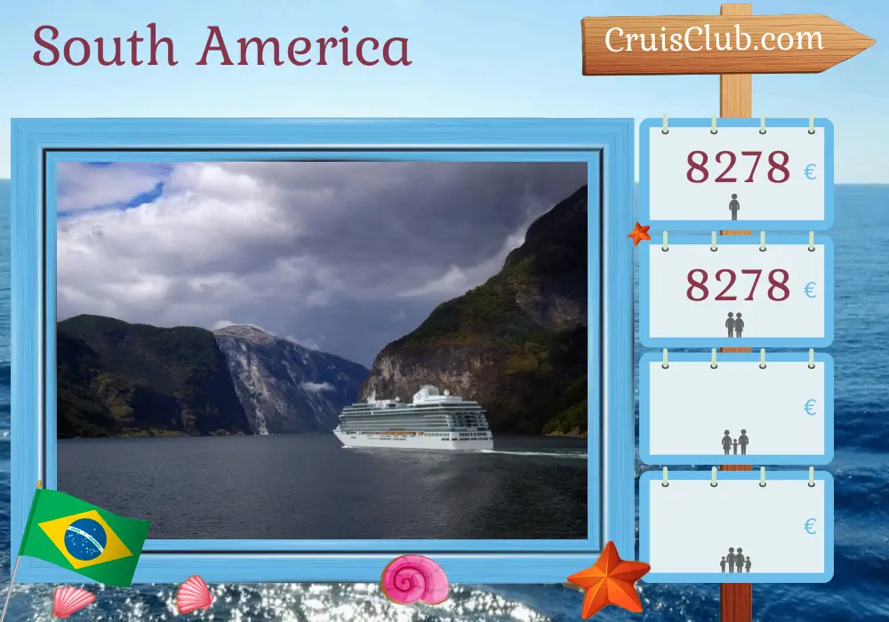 Cruise in the South America from Rio de Janeiro to Buenos Aires aboard Oceania Vista ship with visits to Brazil, Uruguay, and Argentina for 11 days