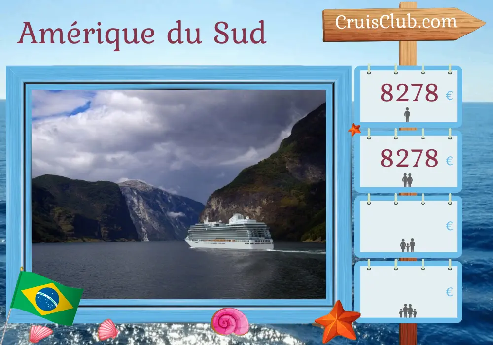 Croisière en Amérique du Sud de Rio de Janeiro à Buenos Aires à bord du navire Oceania Vista avec des visites au Brésil, en Uruguay et en Argentine pendant 11 jours