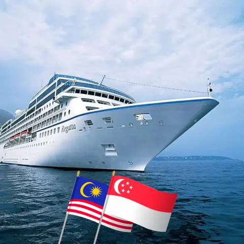 Kreuzfahrt in Asien von Benoa nach Singapur an Bord des Schiffes Oceania Regatta mit Stopps in Indonesien, Malaysia, Thailand und Singapur für 15 Tage