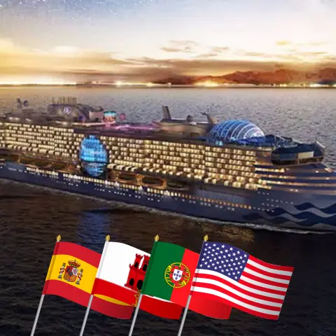 Kreuzfahrt über den Atlantik von Barcelona nach Fort Lauderdale an Bord des Schiffes Star Princess mit Stopps in Spanien, Gibraltar, Portugal und den USA für 15 Tage