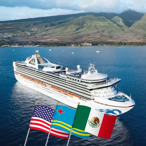 Kreuzfahrt im Panamakanal von Fort Lauderdale nach Los Angeles an Bord des Schiffes Grand Princess mit Stopps in den USA, Aruba, Panama, Costa Rica und Mexiko für 17 Tage