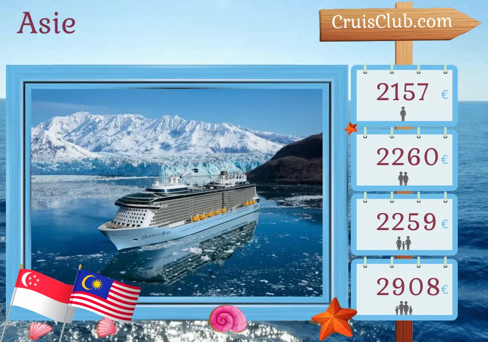 Croisière en Asie au départ de Singapour à bord du navire Ovation of the Seas avec des visites à Singapour, en Malaisie et en Thaïlande pendant 6 jours