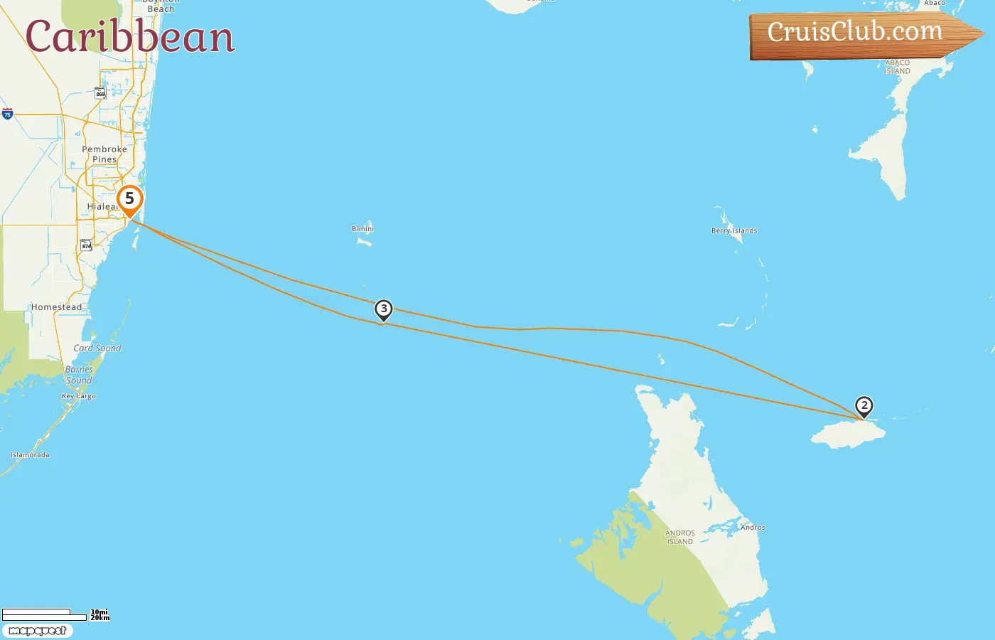 Cruise in the Caribbean from Miami aboard MSC Seascape ship with visits to USA and Bahamas for 5 days