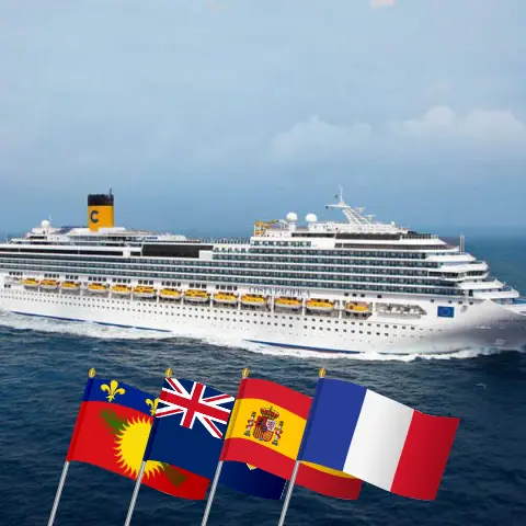 Круиз по Трансатлантике от Пуэнт-а-Питра до Марселя на борту судна Costa Pacifica с посещениями Гваделупы, Доминиканской Республики, Испании и Франции на 25 дней